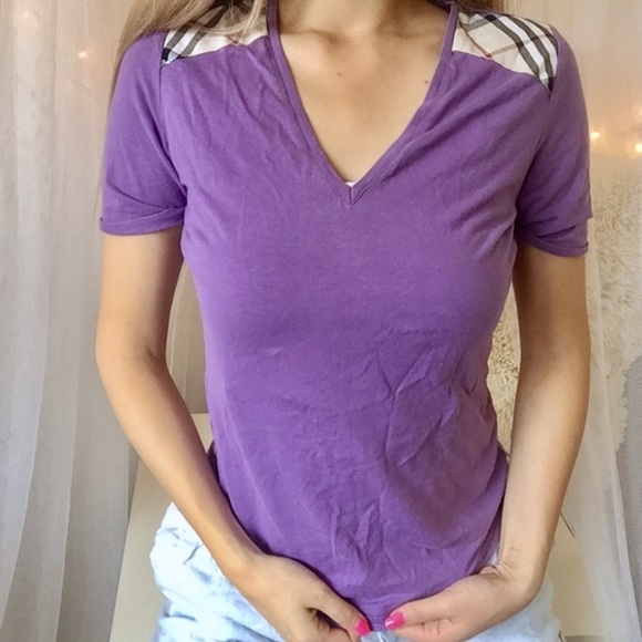 burberry v neck t shirts